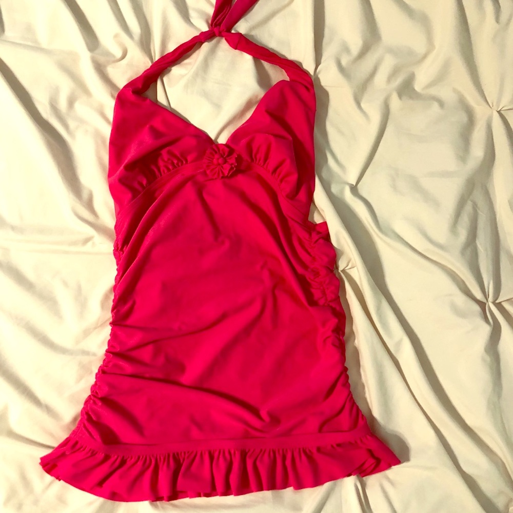 Pretty Pink Swim Halter Top